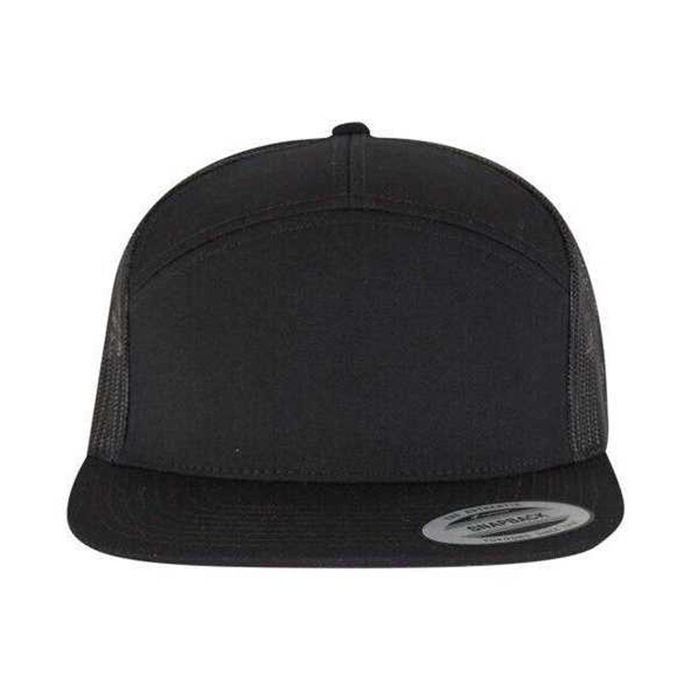 Black - Pack Shot - Flexfit Classic 7 Panel Trucker Cap