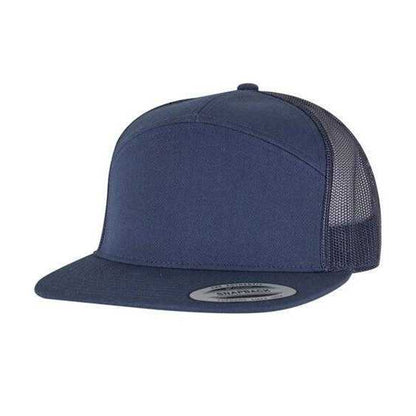 Navy - Front - Flexfit Classic 7 Panel Trucker Cap