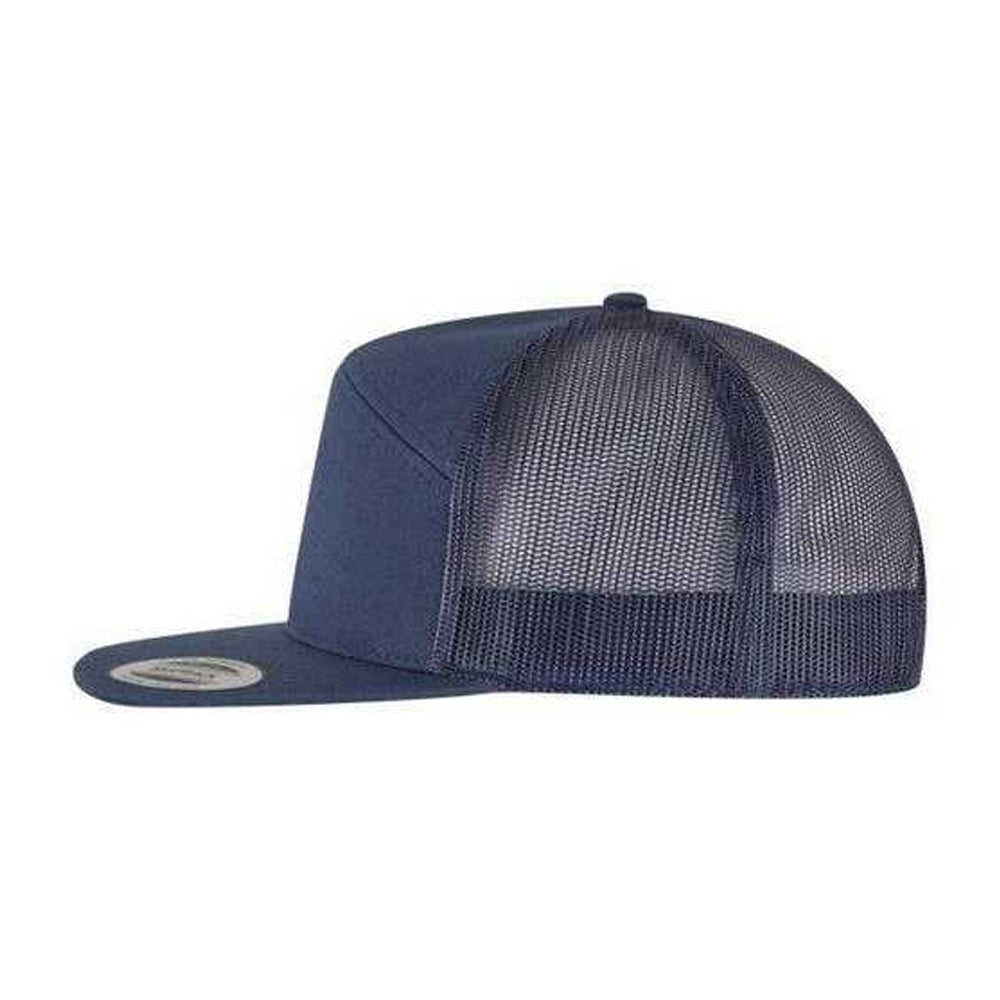 Navy - Side - Flexfit Classic 7 Panel Trucker Cap