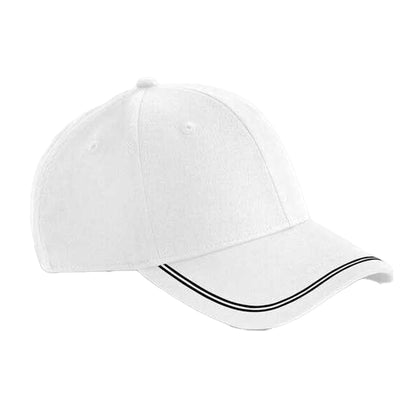 White-Black - Front - Beechfield Match Day Baseball Cap