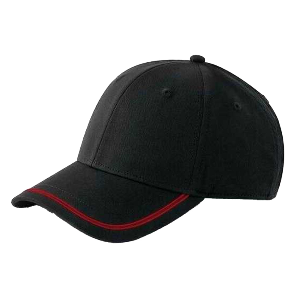 Black-Red - Back - Beechfield Match Day Baseball Cap