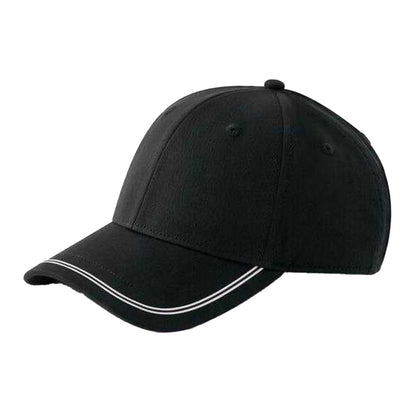 Black-White - Back - Beechfield Match Day Baseball Cap