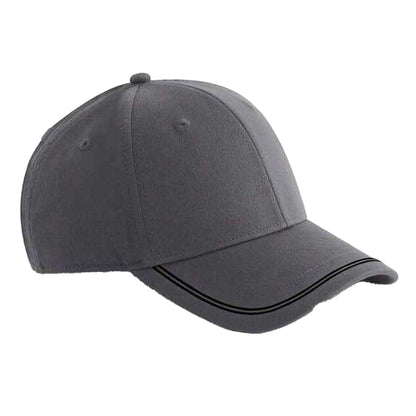 Gunmetal Grey-Black - Front - Beechfield Match Day Baseball Cap
