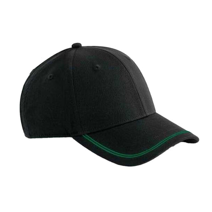 Black-Kelly Green - Front - Beechfield Match Day Baseball Cap