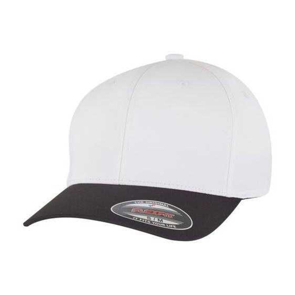 Black-White - Front - Flexfit Technical Water Repellent Baseball Cap
