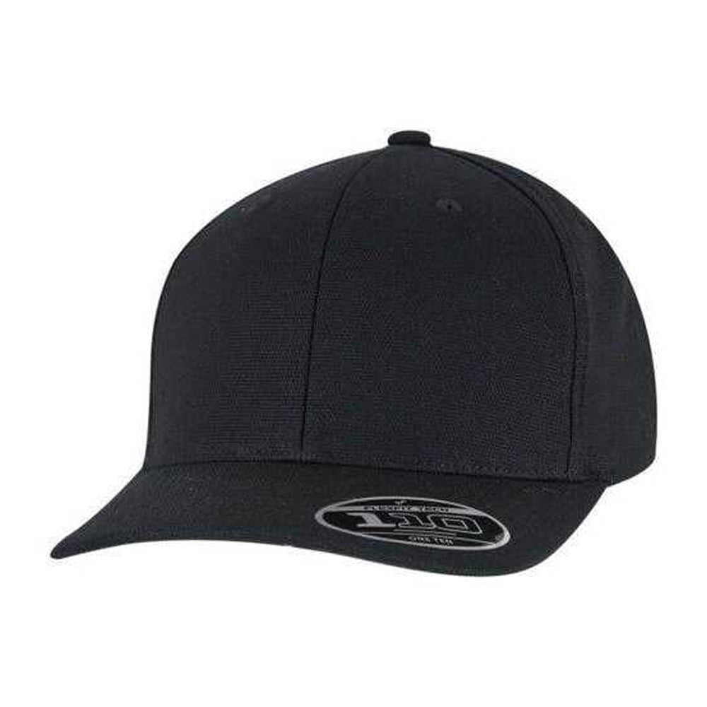 Black - Front - Flexfit 110 Curved Peak Baseball Cap