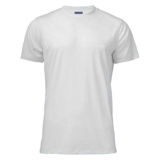 White - Front - Projob Mens Prio 2030 Spun Dyed T-Shirt