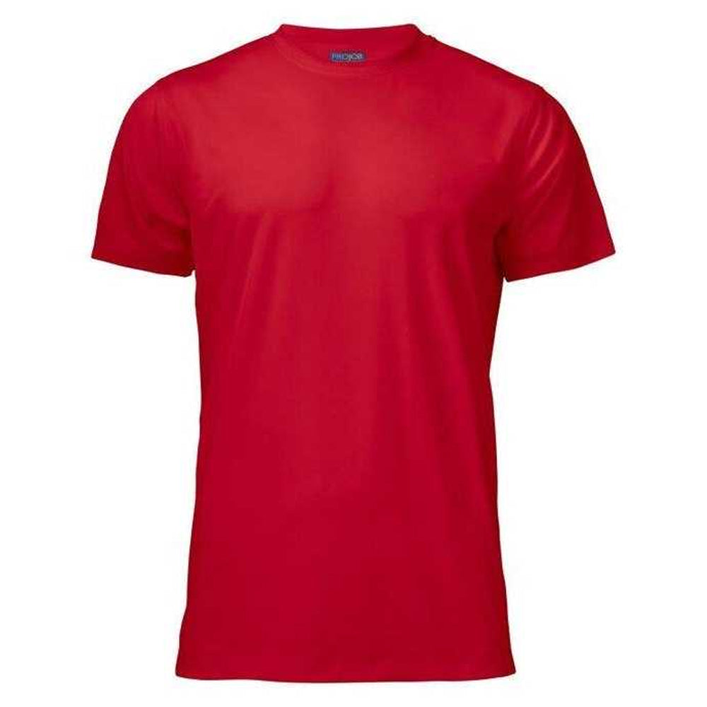 Red - Front - Projob Mens Prio 2030 Spun Dyed T-Shirt