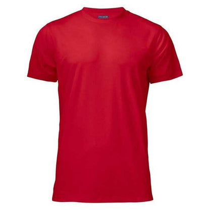 Red - Front - Projob Mens Prio 2030 Spun Dyed T-Shirt