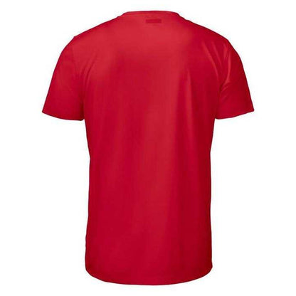 Red - Back - Projob Mens Prio 2030 Spun Dyed T-Shirt