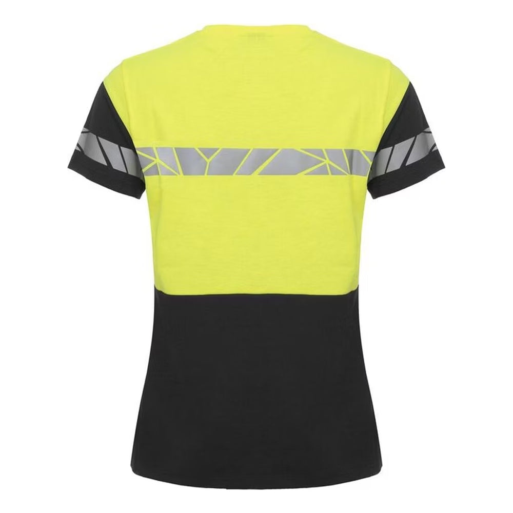 Black-Yellow - Back - Projob Womens-Ladies Progression 7005 T-Shirt