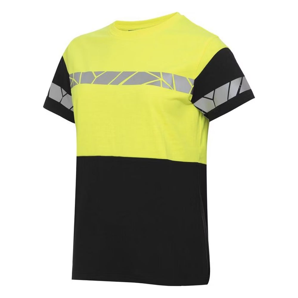 Black-Yellow - Pack Shot - Projob Womens-Ladies Progression 7005 T-Shirt