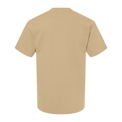 Tan - Back - Gildan Unisex Adult Hammer Maxweight Cotton Blend T-Shirt