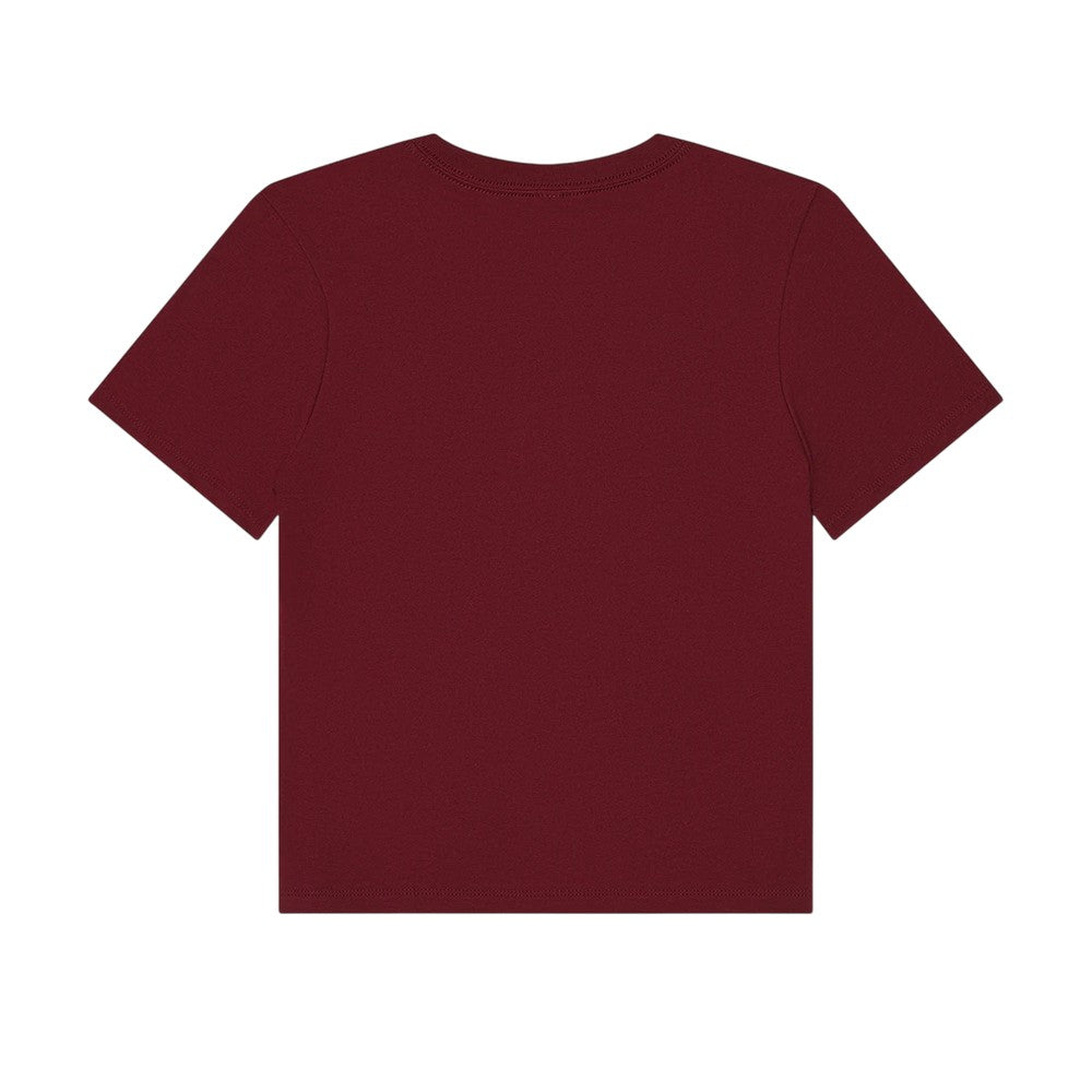 Maroon - Back - Bella + Canvas Womens-Ladies Heavyweight Boxy T-Shirt