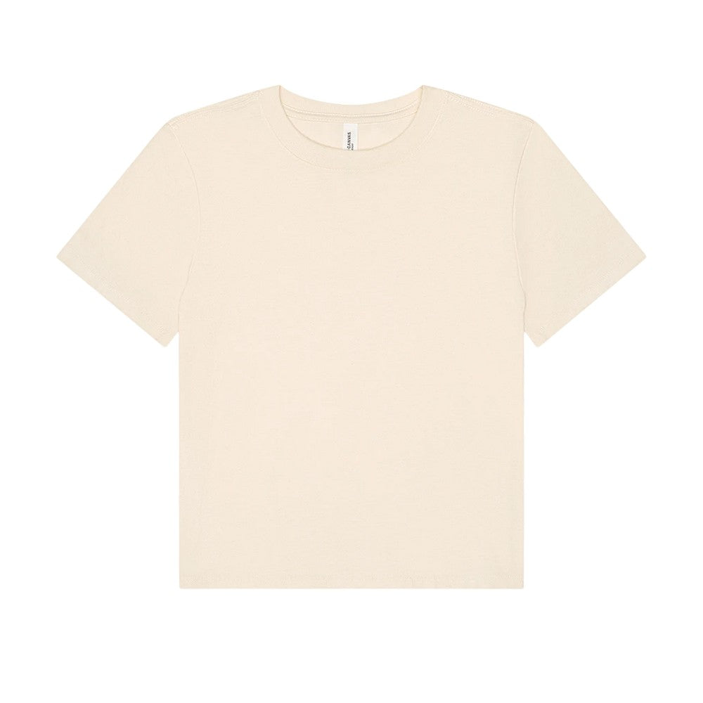 Natural - Front - Bella + Canvas Womens-Ladies Heavyweight Boxy T-Shirt