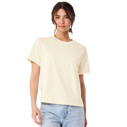 Natural - Side - Bella + Canvas Womens-Ladies Heavyweight Boxy T-Shirt