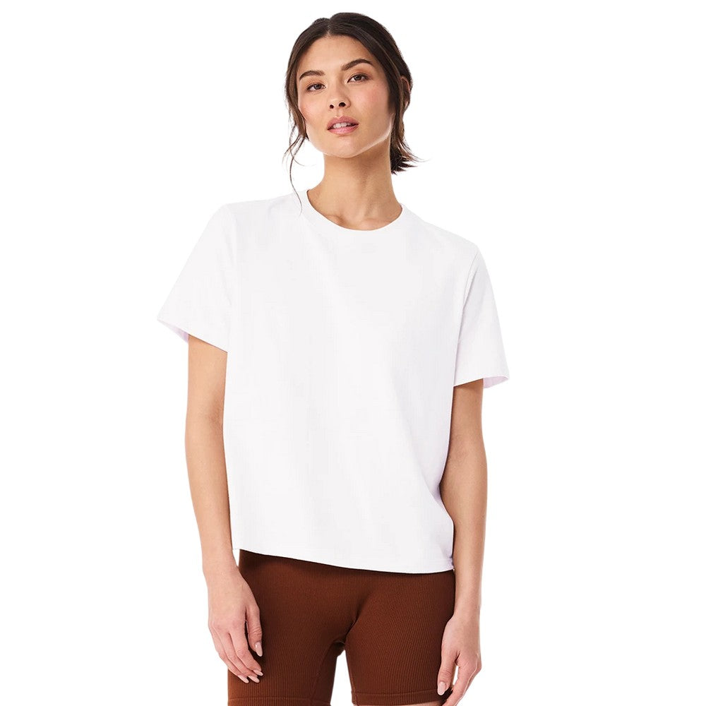 White - Side - Bella + Canvas Womens-Ladies Heavyweight Boxy T-Shirt