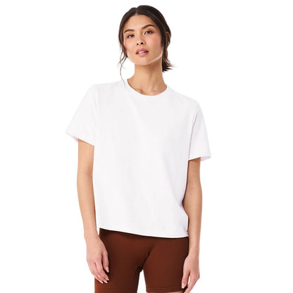 White - Side - Bella + Canvas Womens-Ladies Heavyweight Boxy T-Shirt