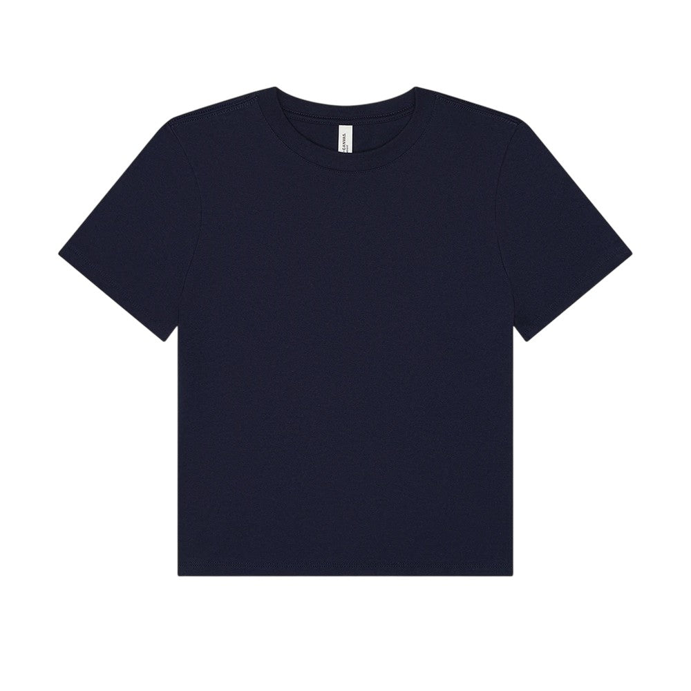 Navy - Front - Bella + Canvas Womens-Ladies Heavyweight Boxy T-Shirt