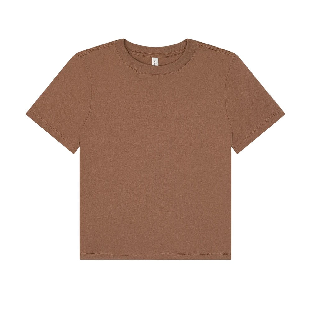 Vintage Brown - Front - Bella + Canvas Womens-Ladies Heavyweight Boxy T-Shirt