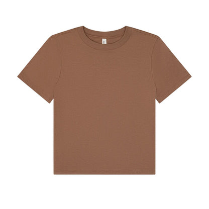Vintage Brown - Front - Bella + Canvas Womens-Ladies Heavyweight Boxy T-Shirt