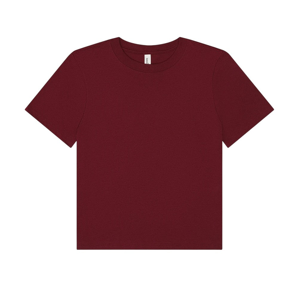 Maroon - Front - Bella + Canvas Womens-Ladies Heavyweight Boxy T-Shirt