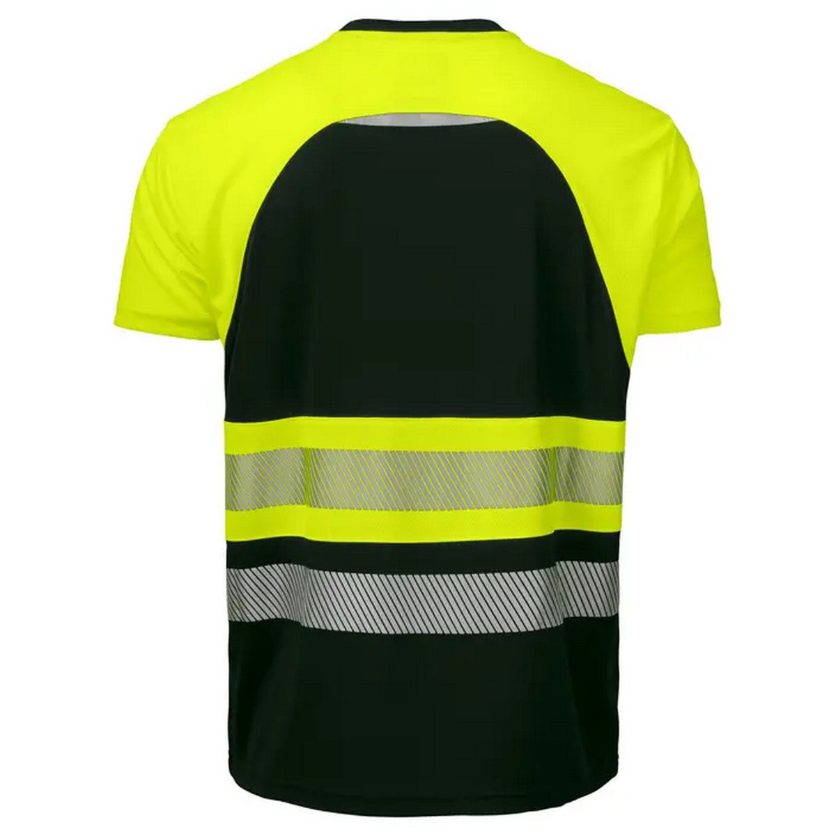 Yellow-Black - Back - Projob Mens 6020 Reflective T-Shirt