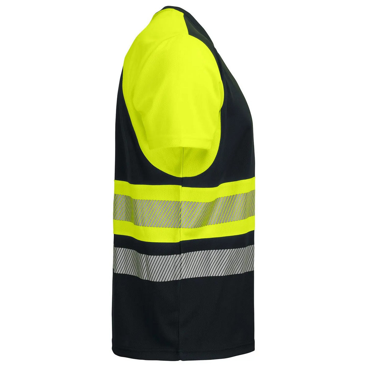 Yellow-Black - Side - Projob Mens 6020 Reflective T-Shirt