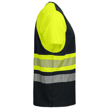 Yellow-Black - Side - Projob Mens 6020 Reflective T-Shirt