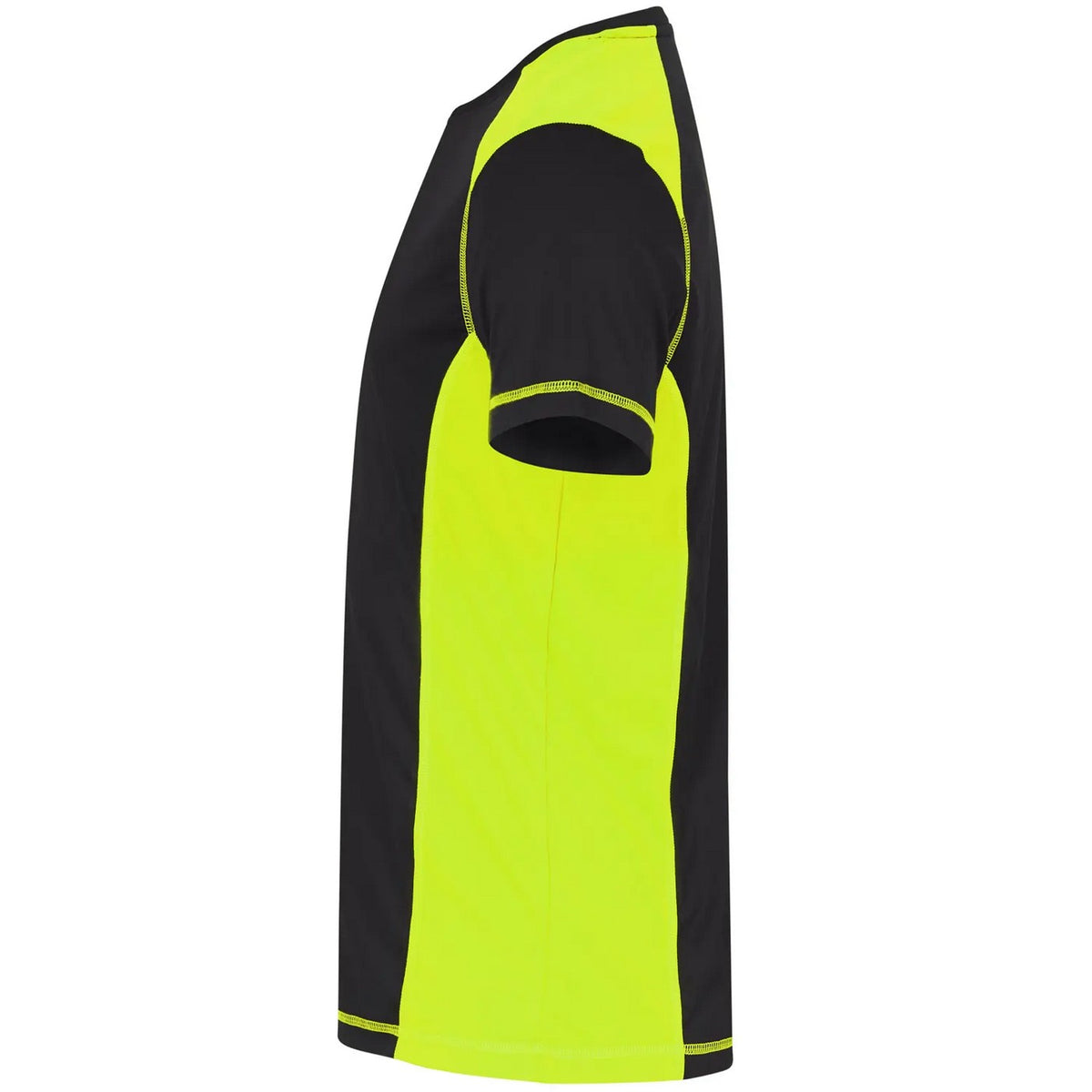 Visibility Yellow - Lifestyle - Clique Mens Ambition Contrast Panel Recycled Polyester T-Shirt