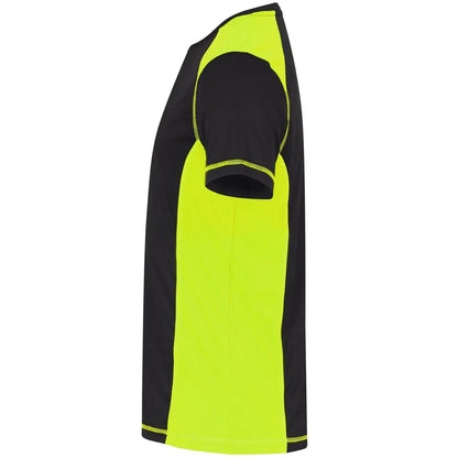 Visibility Yellow - Lifestyle - Clique Mens Ambition Contrast Panel Recycled Polyester T-Shirt