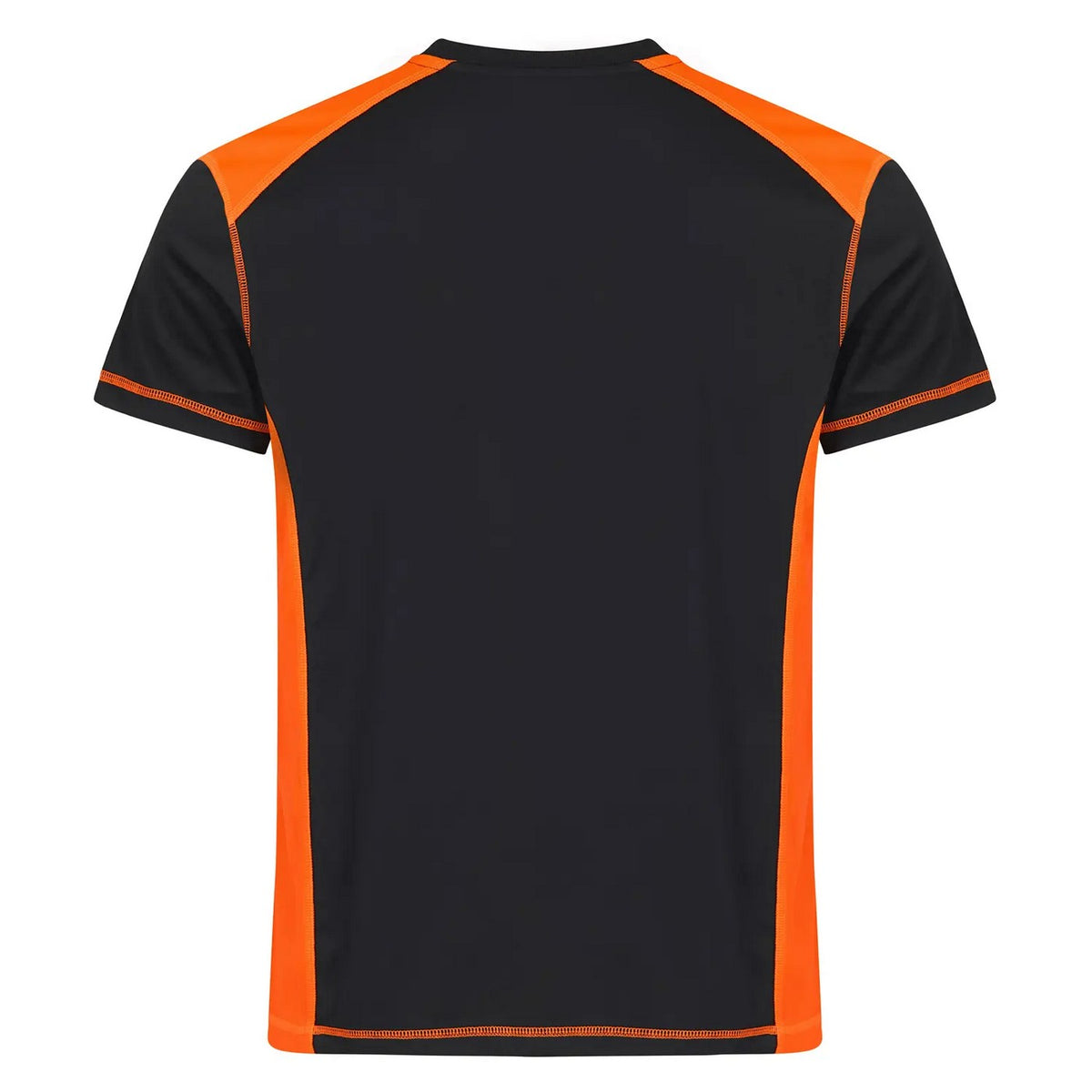 Visibility Orange - Back - Clique Mens Ambition Contrast Panel Recycled Polyester T-Shirt