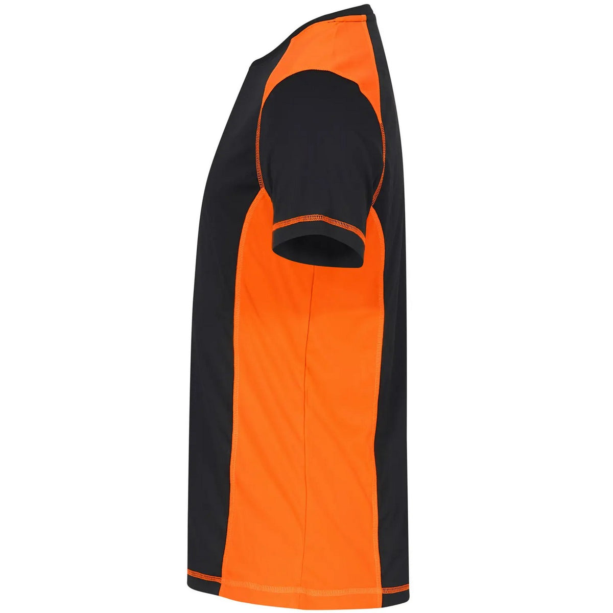 Visibility Orange - Lifestyle - Clique Mens Ambition Contrast Panel Recycled Polyester T-Shirt