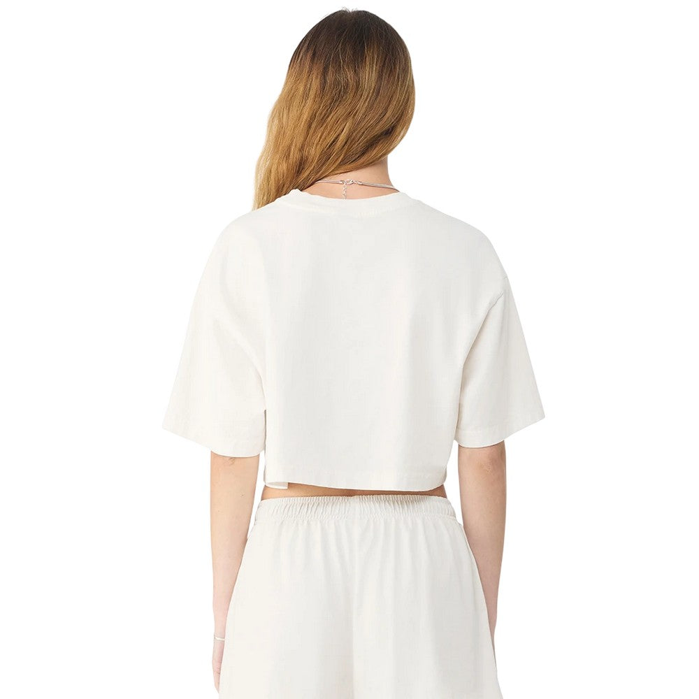 Vintage White - Pack Shot - Bella + Canvas Womens-Ladies Oversized Oversized Crop T-Shirt