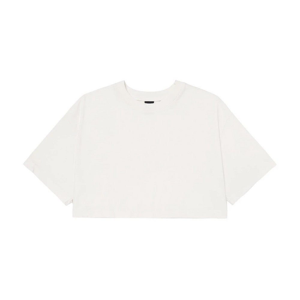 Vintage White - Front - Bella + Canvas Womens-Ladies Oversized Oversized Crop T-Shirt