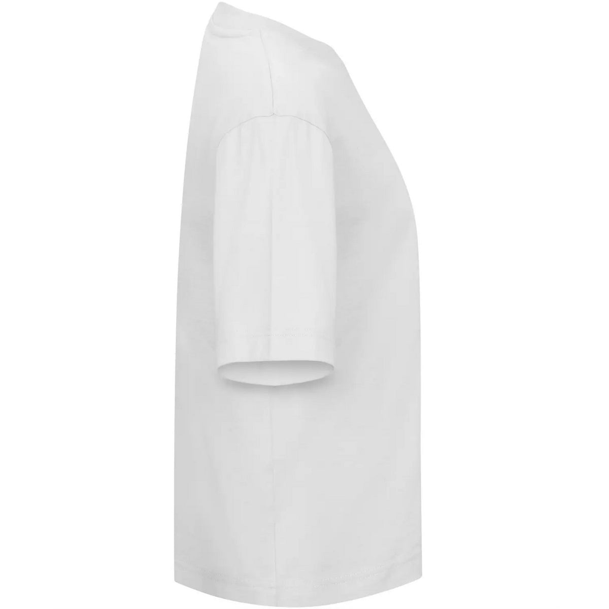 White - Side - Clique Womens-Ladies Ringspun Cotton Oversized T-Shirt