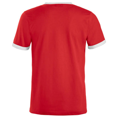 Red-White - Back - Clique Unisex Adult Nome Ringer T-Shirt