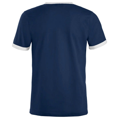 Navy-White - Back - Clique Unisex Adult Nome Ringer T-Shirt