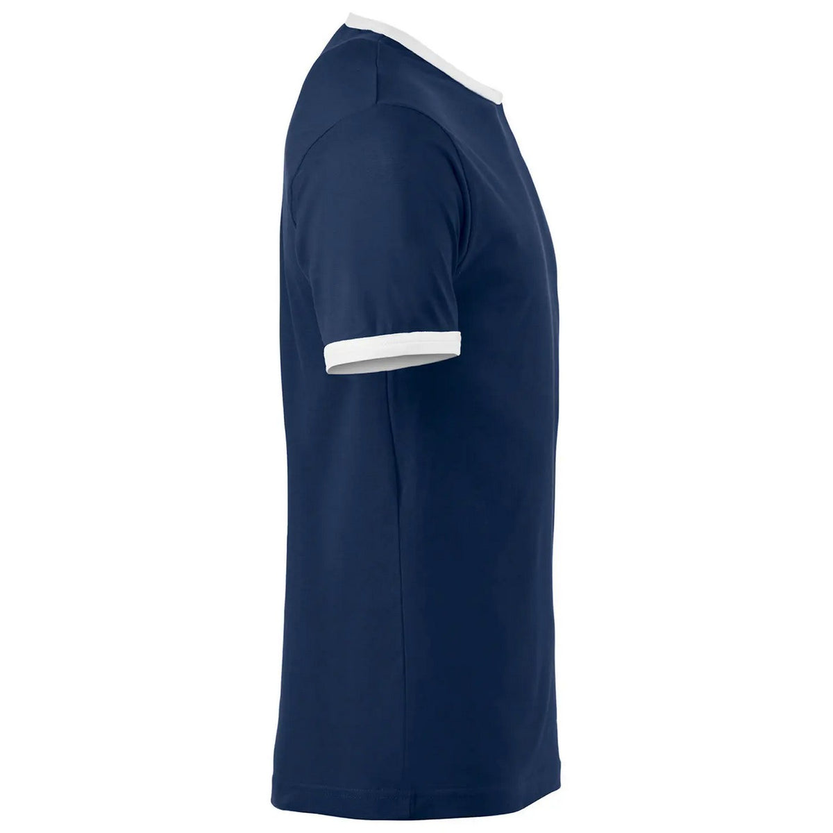 Navy-White - Side - Clique Unisex Adult Nome Ringer T-Shirt