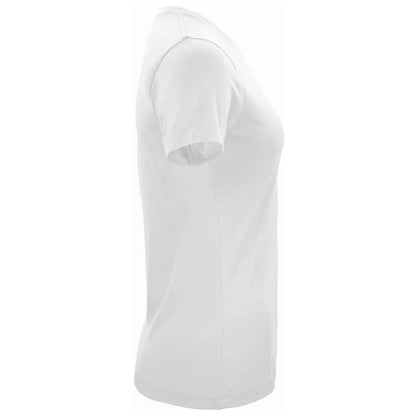 White - Side - Clique Womens-Ladies Classic Organic Cotton T-Shirt