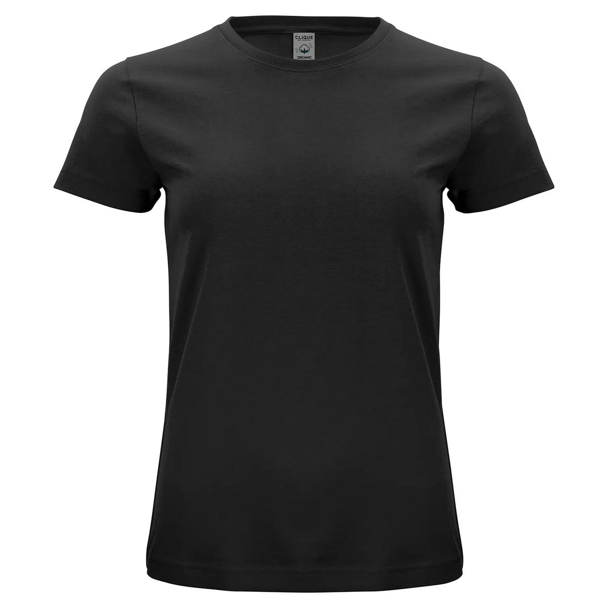 Black - Front - Clique Womens-Ladies Classic Organic Cotton T-Shirt