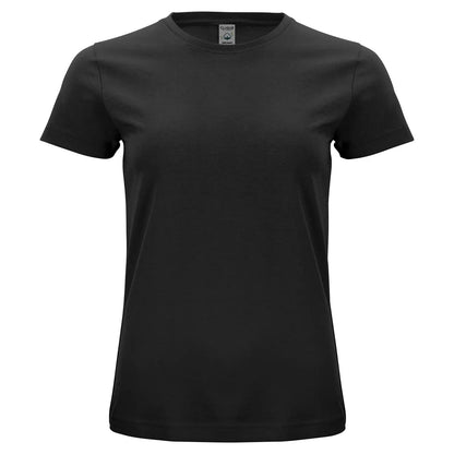 Black - Front - Clique Womens-Ladies Classic Organic Cotton T-Shirt