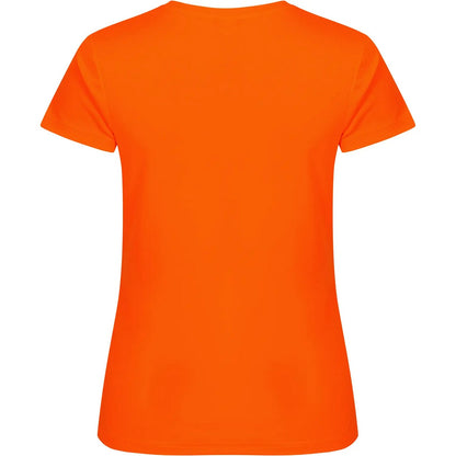 Visibility Orange - Back - Clique Womens-Ladies Basic Active Interlock T-Shirt