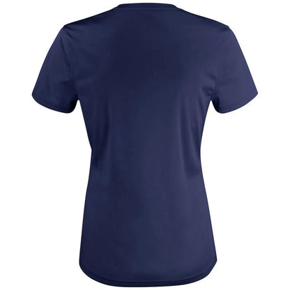 Dark Navy - Back - Clique Womens-Ladies Basic Active Interlock T-Shirt