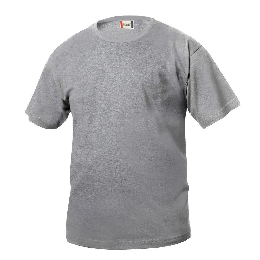 Grey Melange - Front - Clique Childrens-Kids Basic T-Shirt