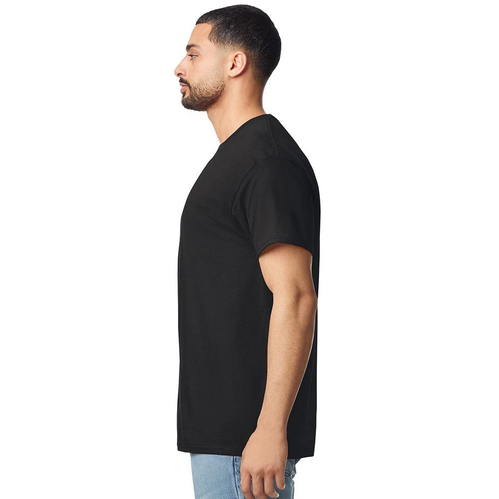 Black - Side - Gildan Mens Cotton Lightweight T-Shirt