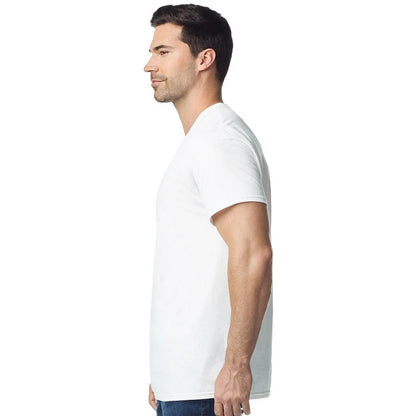 White - Side - Gildan Mens Cotton Lightweight T-Shirt