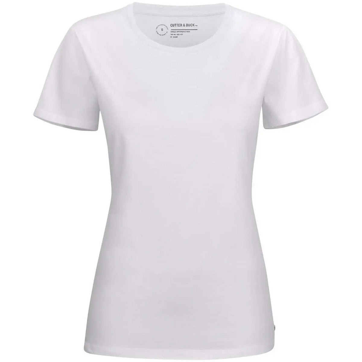 White - Front - Cutter & Buck Womens-Ladies Manzanita Round Neck Fitted T-Shirt