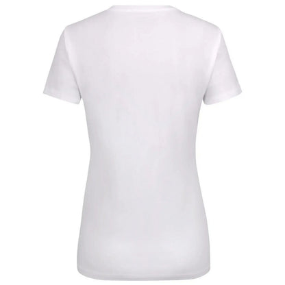 White - Back - Cutter & Buck Womens-Ladies Manzanita Round Neck Fitted T-Shirt