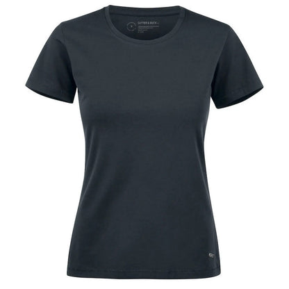 Black - Front - Cutter & Buck Womens-Ladies Manzanita Round Neck Fitted T-Shirt